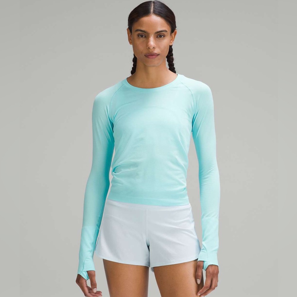 New Never Worn - Lululemon- Swiftly Tech 2.0 Race Length - Cyan Blue - Size 6
